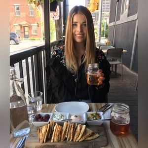 Zara black flower jacket